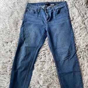 Kenneth Cole Jess Skinny Cropped Raw Edge Jeans